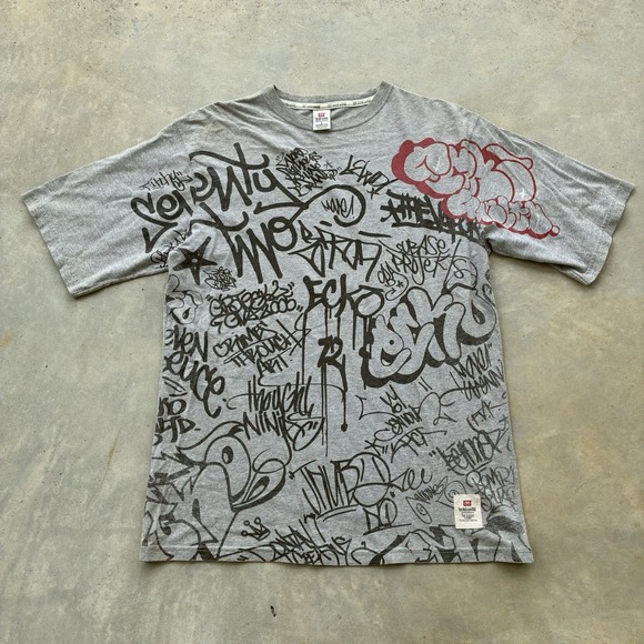 Ecko Unltd. Other - Y2K Vintage Ecko Unltd. T-Shirt Grey Graffiti Graphic Print Logo Skater Pinkman